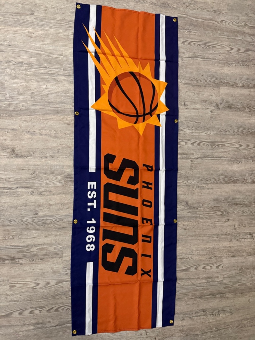 Phenix Orange and Purple Phoenix Suns Basketball Banner